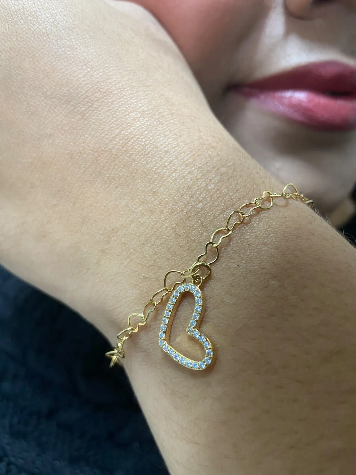 Pulseira de Corações