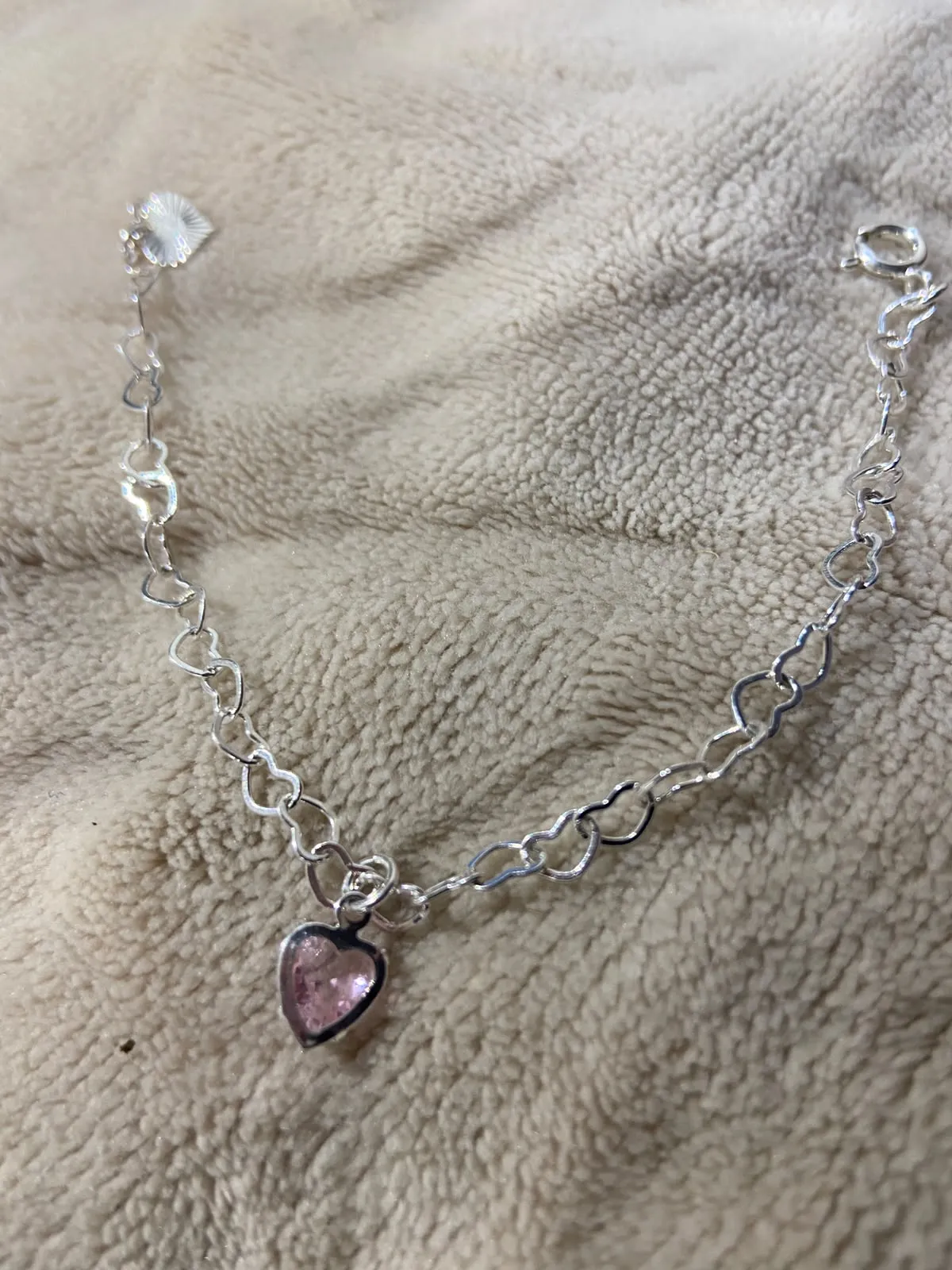 Pulseira Infantil Coração Zircônia